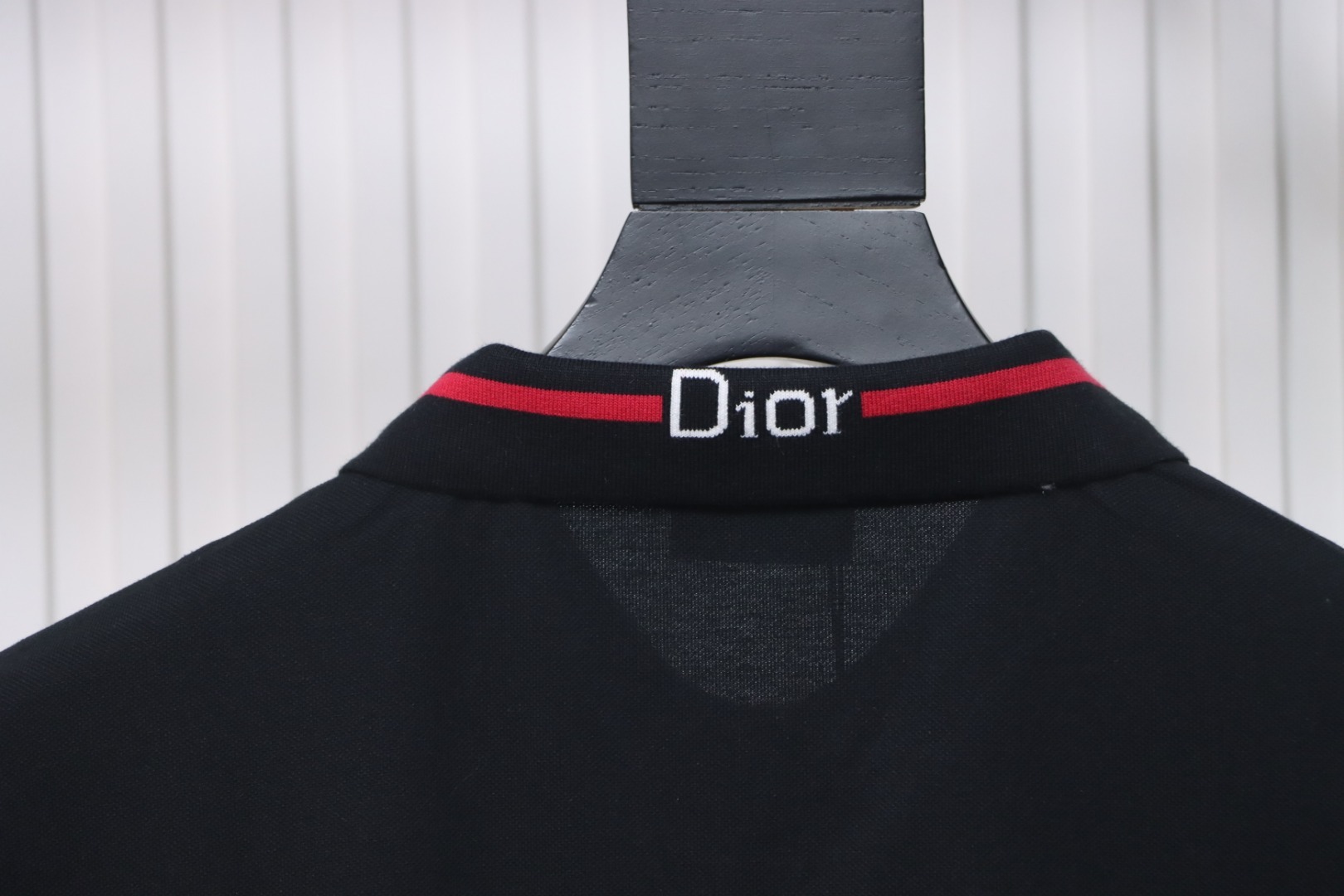 Coco Shoes Dior Back Collar Lettering Jacquard Polo Shirt Black