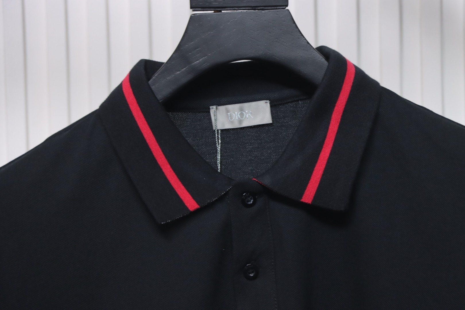 Coco Shoes Dior Back Collar Lettering Jacquard Polo Shirt Black