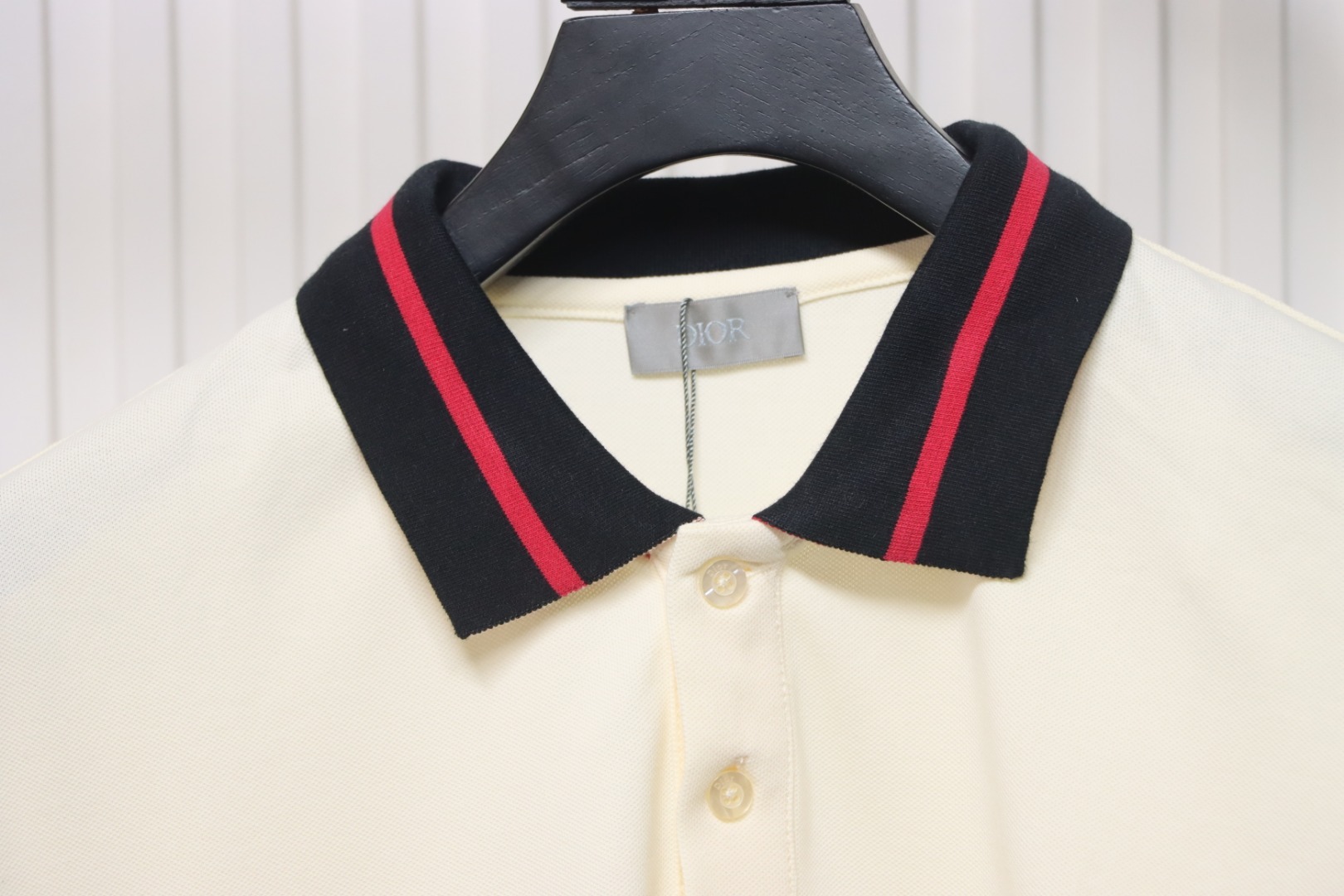 Coco Shoes Dior Back Collar Lettering Jacquard Polo Shirt Light Yellow