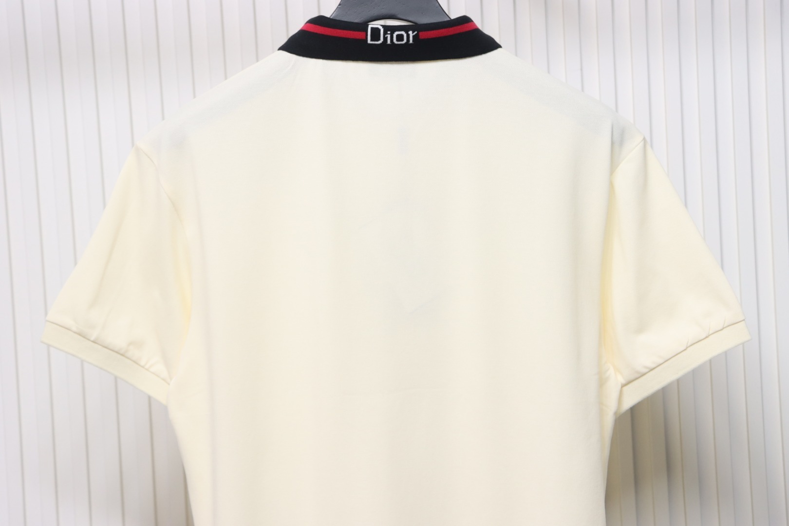Coco Shoes Dior Back Collar Lettering Jacquard Polo Shirt Light Yellow