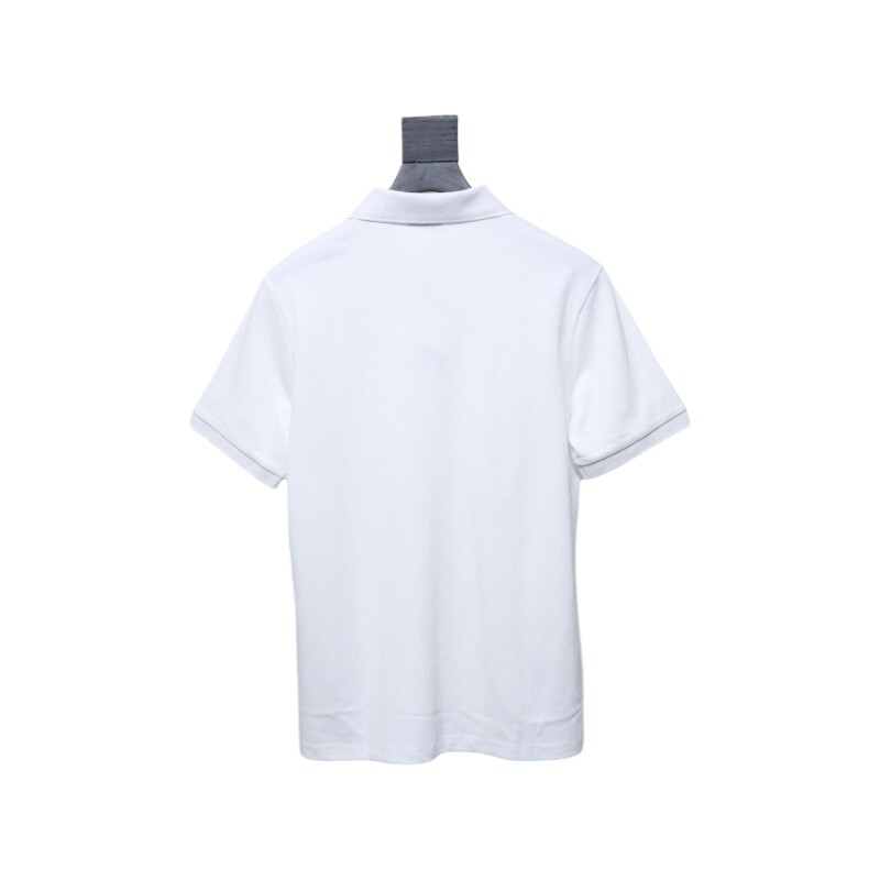 Coco Shoes Dior Letter Signature Embroidered Cotton Pique White Polo Shirt