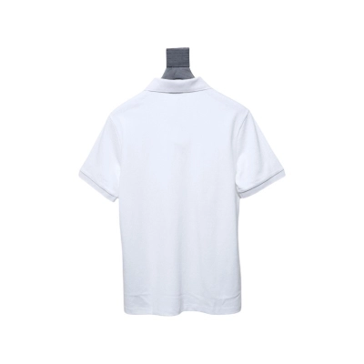 Coco Shoes Dior Letter Signature Embroidered Cotton Pique White Polo Shirt 02