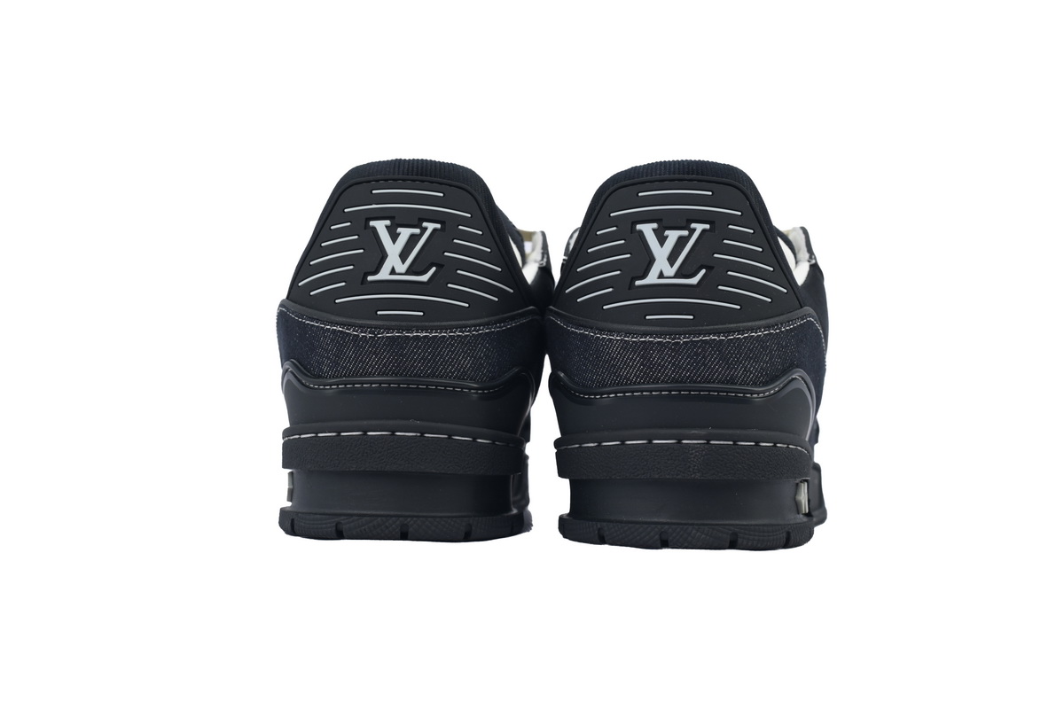 Coco Shoes Louis Vuitton Trainer Sneaker Denim Black 1AHSZE