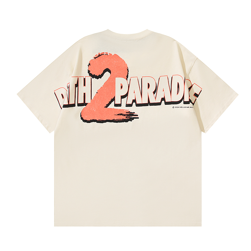 Hellstar Halloween Grill T-Shirt #591 White/Apricot