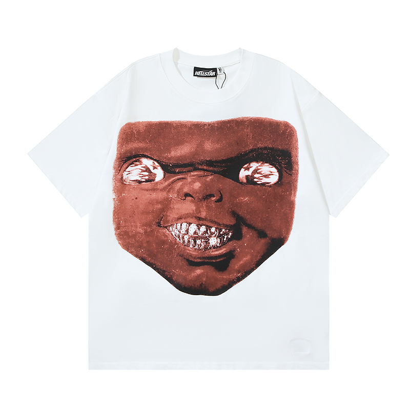 Hellstar Halloween Grill T-Shirt #591 White/Apricot