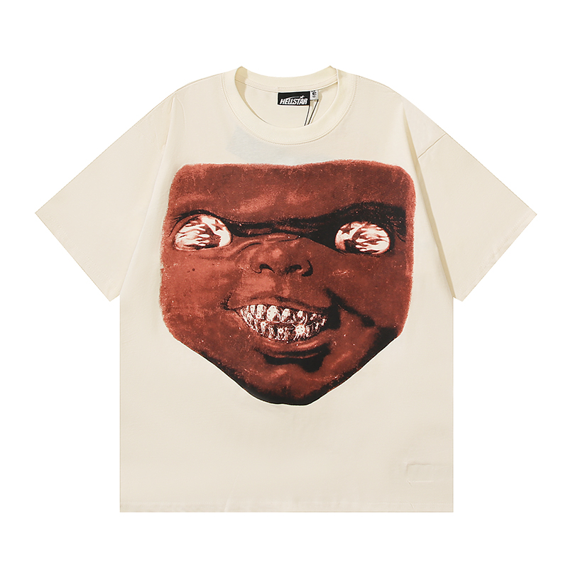 Hellstar Halloween Grill T-Shirt #591 White/Apricot