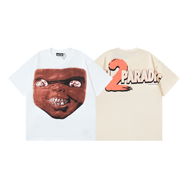 Hellstar Halloween Grill T-Shirt #591 White/Apricot