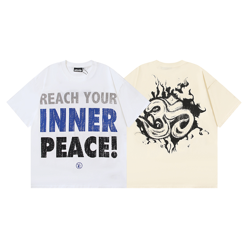 Hellstar Inner Peace T-Shirt #585 White/Apricot