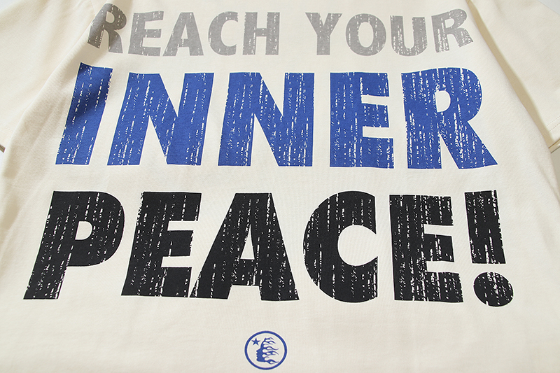 Hellstar Inner Peace T-Shirt #585 White/Apricot