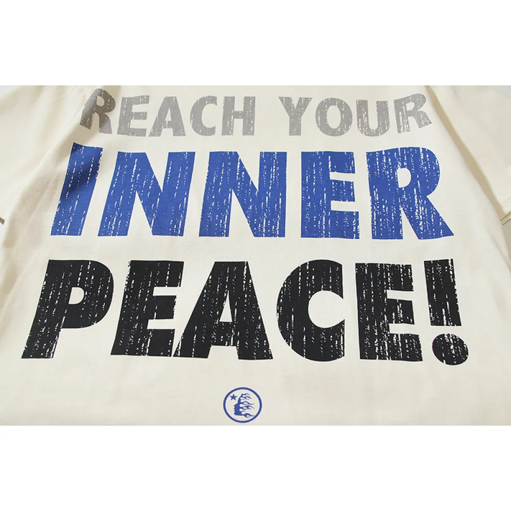 Hellstar Inner Peace T-Shirt #585 White/Apricot