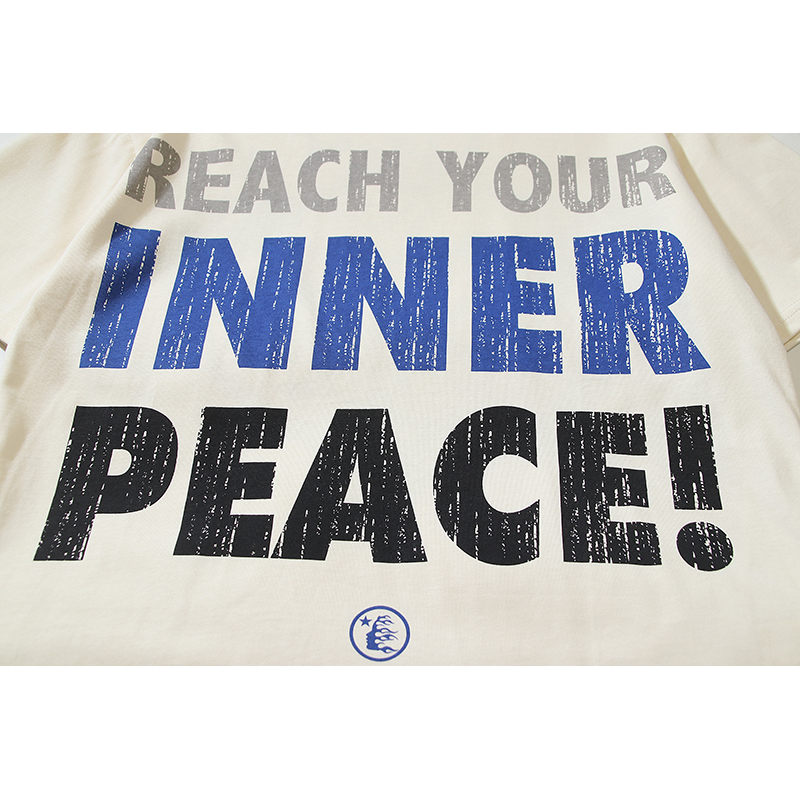 Hellstar Inner Peace T-Shirt #585 White/Apricot