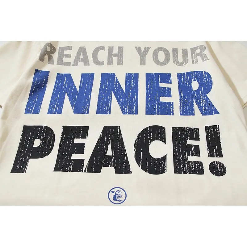 Hellstar Inner Peace T-Shirt #585 White/Apricot