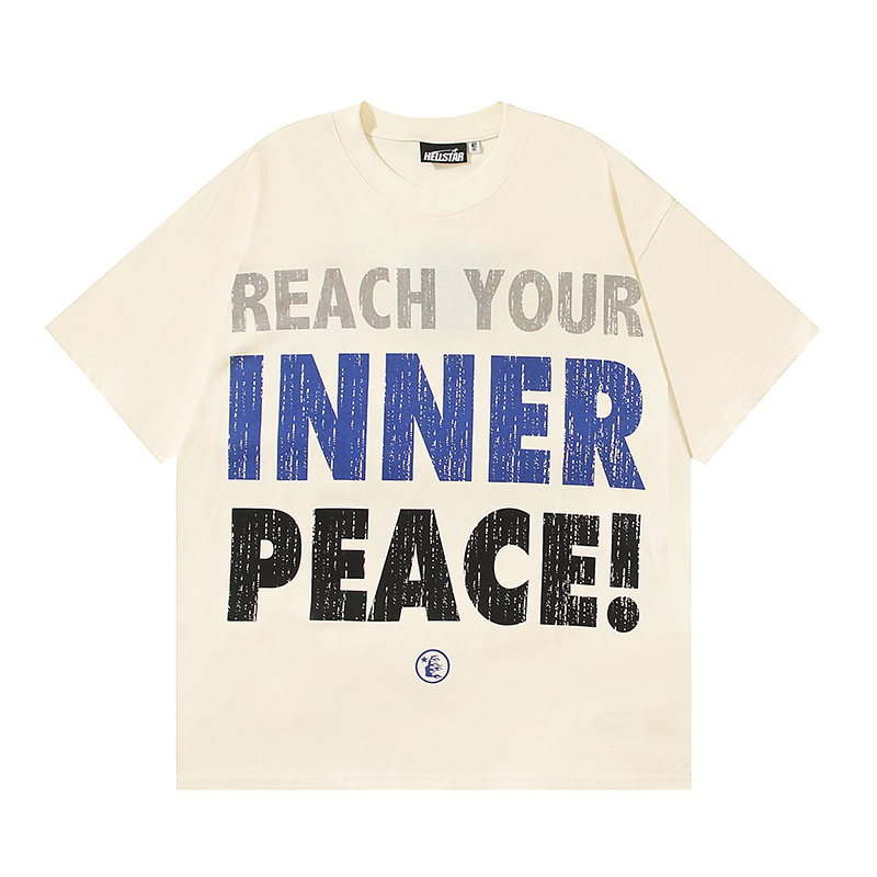 Hellstar Inner Peace T-Shirt #585 White/Apricot