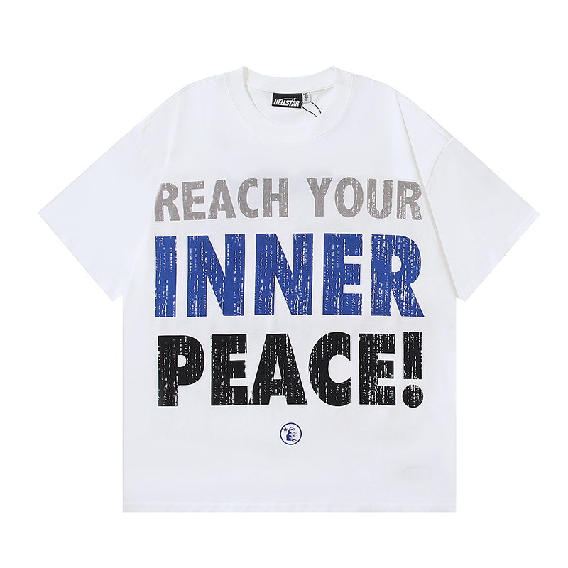 Hellstar Inner Peace T-Shirt #585 White/Apricot