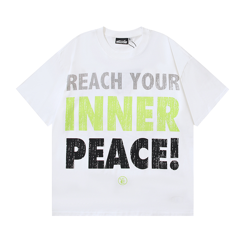 Hellstar Peace T-Shirt #586 White/Apricot