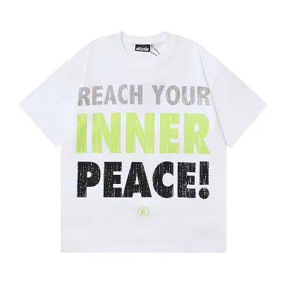 Hellstar Peace T-Shirt #586 White/Apricot 01