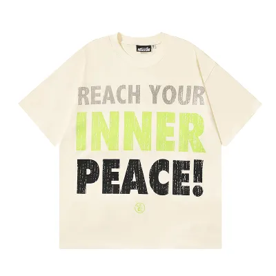 Hellstar Peace T-Shirt #586 White/Apricot 02
