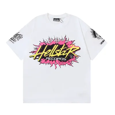 Hellstar Records T-Shirt #587 White/Apricot 01
