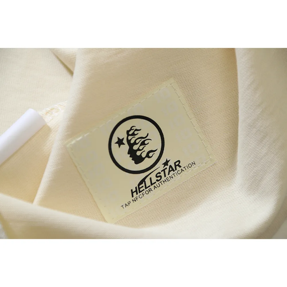 Hellstar Records T-Shirt #587 White/Apricot