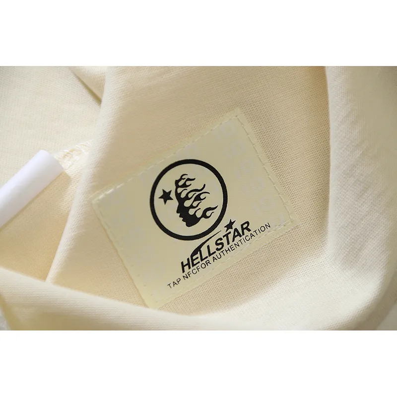 Hellstar Records T-Shirt #587 White/Apricot