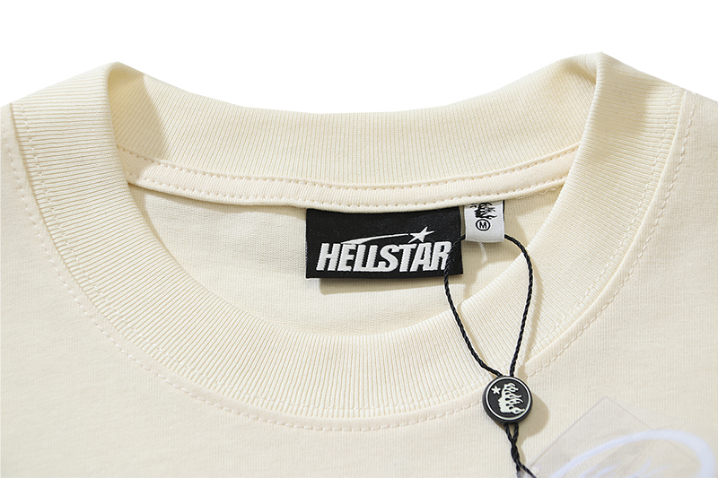 Hellstar Records T-Shirt #587 White/Apricot