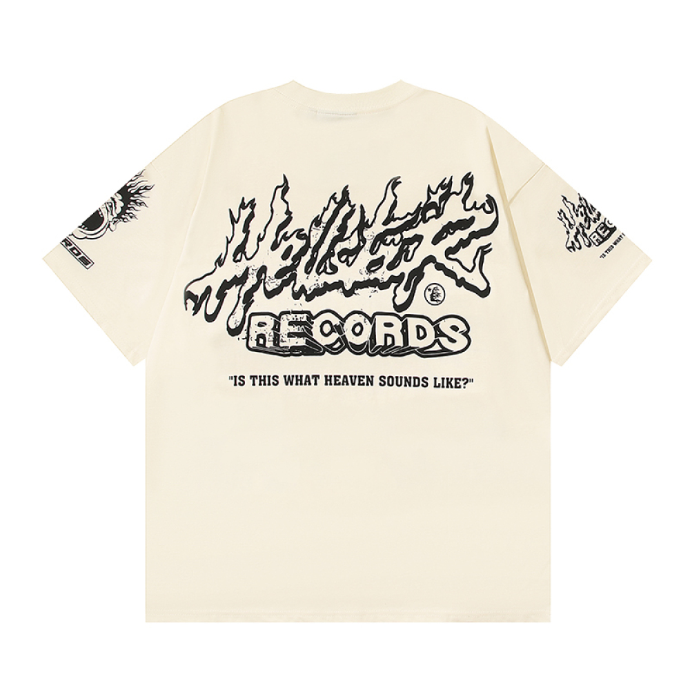Hellstar Records T-Shirt #587 White/Apricot
