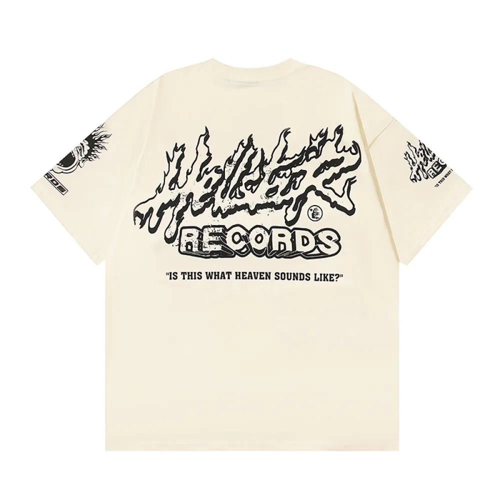 Hellstar Records T-Shirt #587 White/Apricot