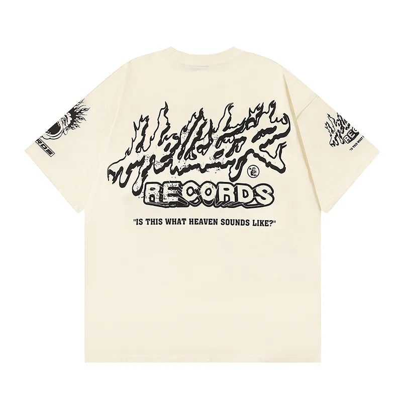 Hellstar Records T-Shirt #587 White/Apricot