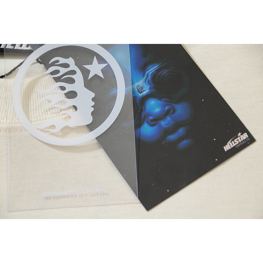 Hellstar Records T-Shirt #587 White/Apricot