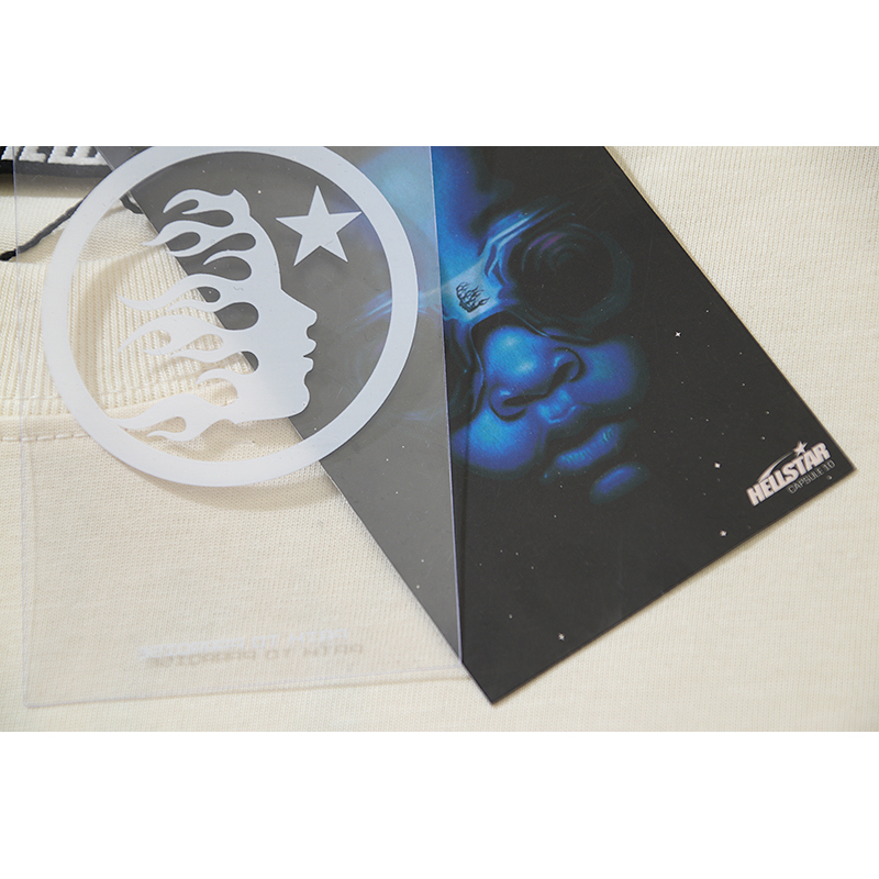 Hellstar Records T-Shirt #587 White/Apricot