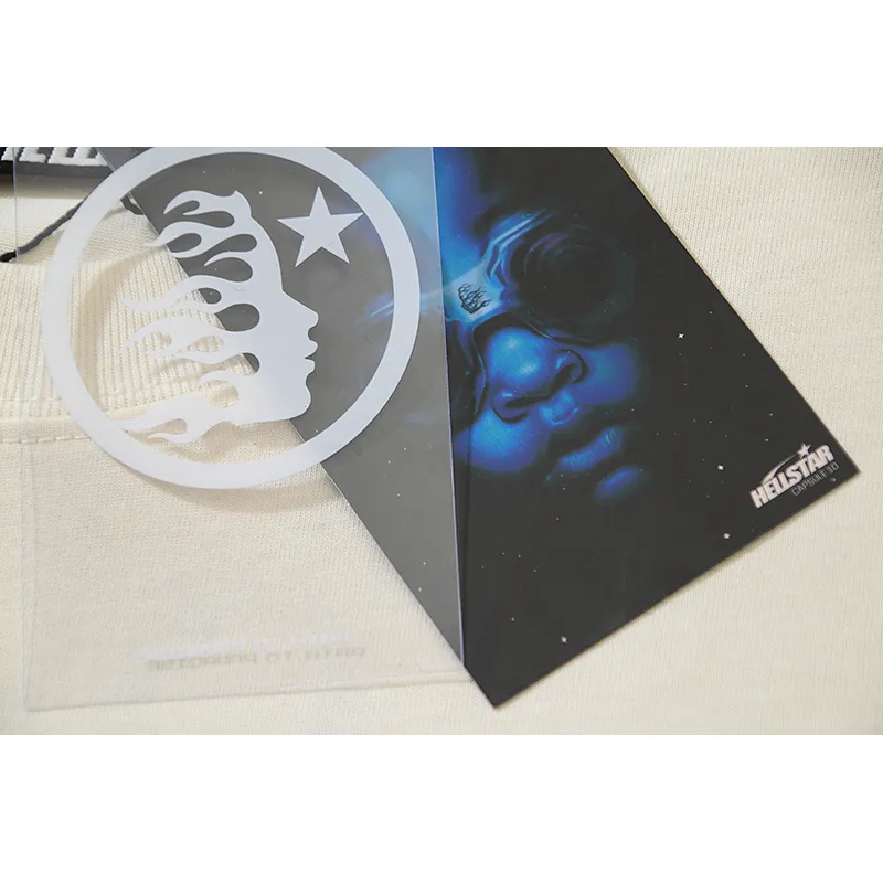 Hellstar Records T-Shirt #587 White/Apricot