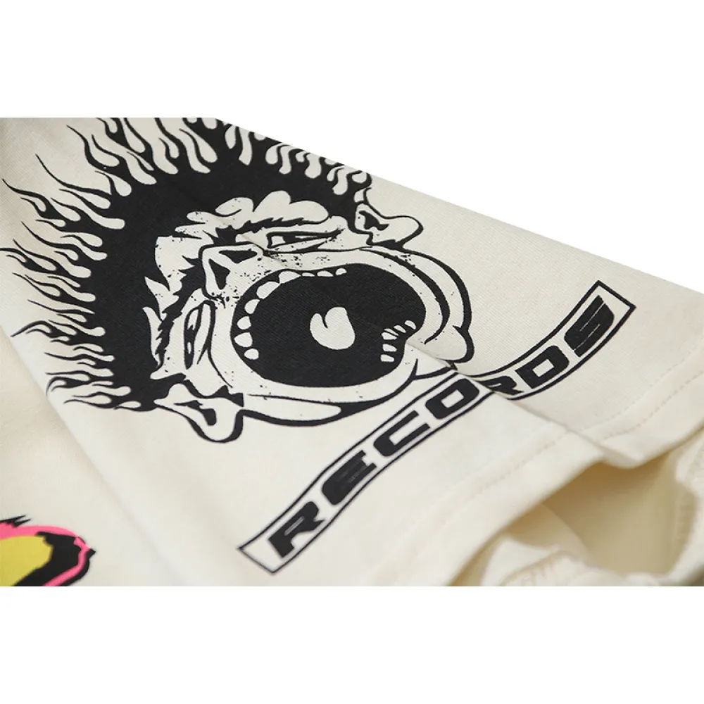 Hellstar Records T-Shirt #587 White/Apricot