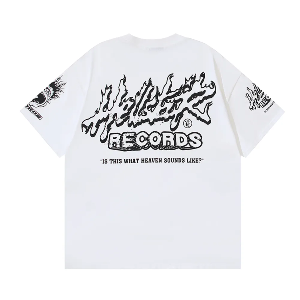 Hellstar Records T-Shirt #587 White/Apricot