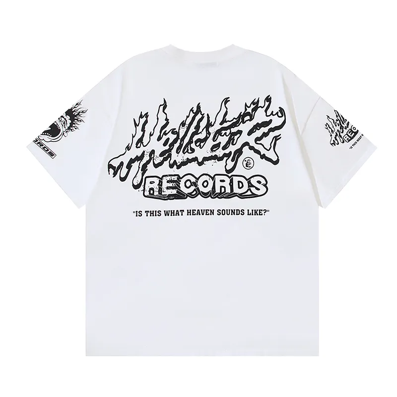 Hellstar Records T-Shirt #587 White/Apricot