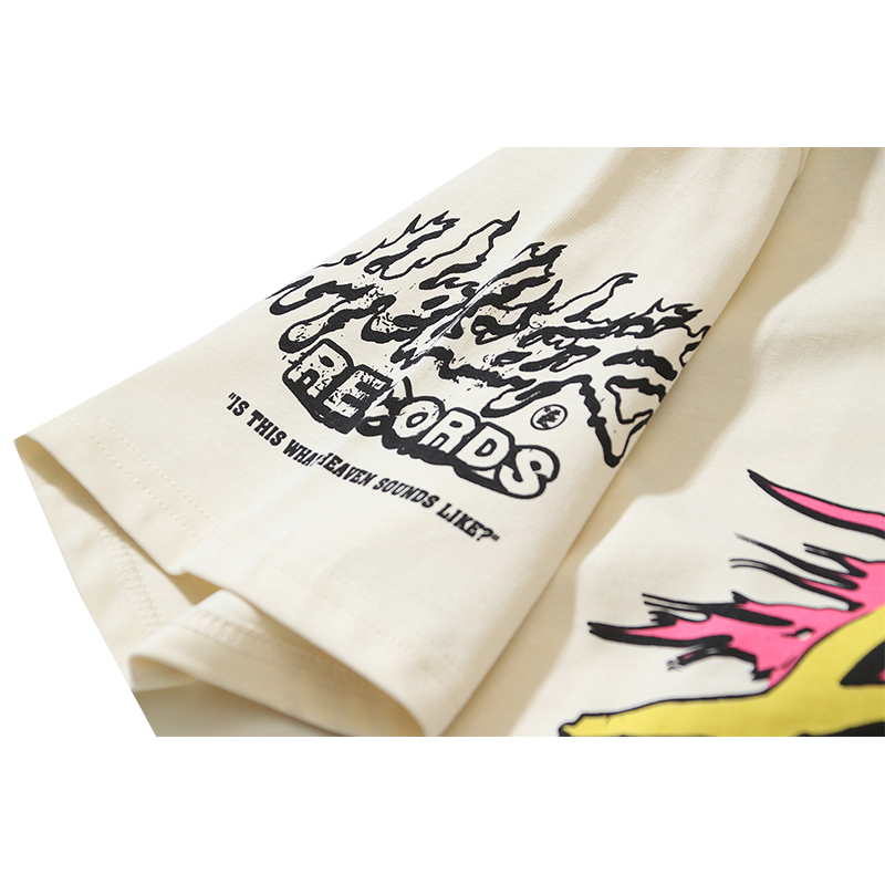 Hellstar Records T-Shirt #587 White/Apricot