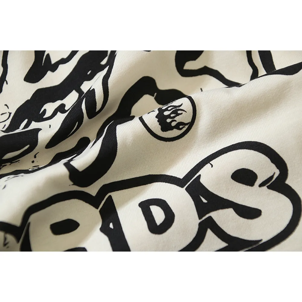 Hellstar Records T-Shirt #587 White/Apricot