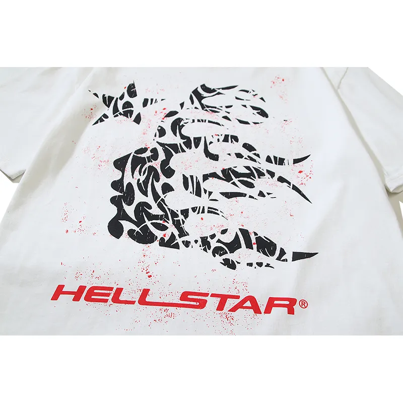 Hellstar Thorn Glitter T-Shirt #588 White Green/White Red