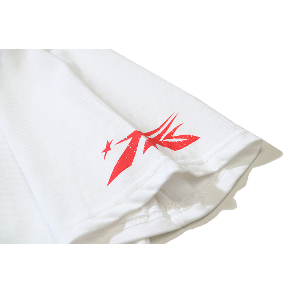 Hellstar Thorn Glitter T-Shirt #588 White Green/White Red