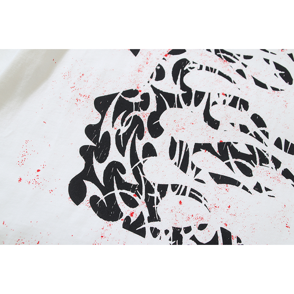 Hellstar Thorn Glitter T-Shirt #588 White Green/White Red