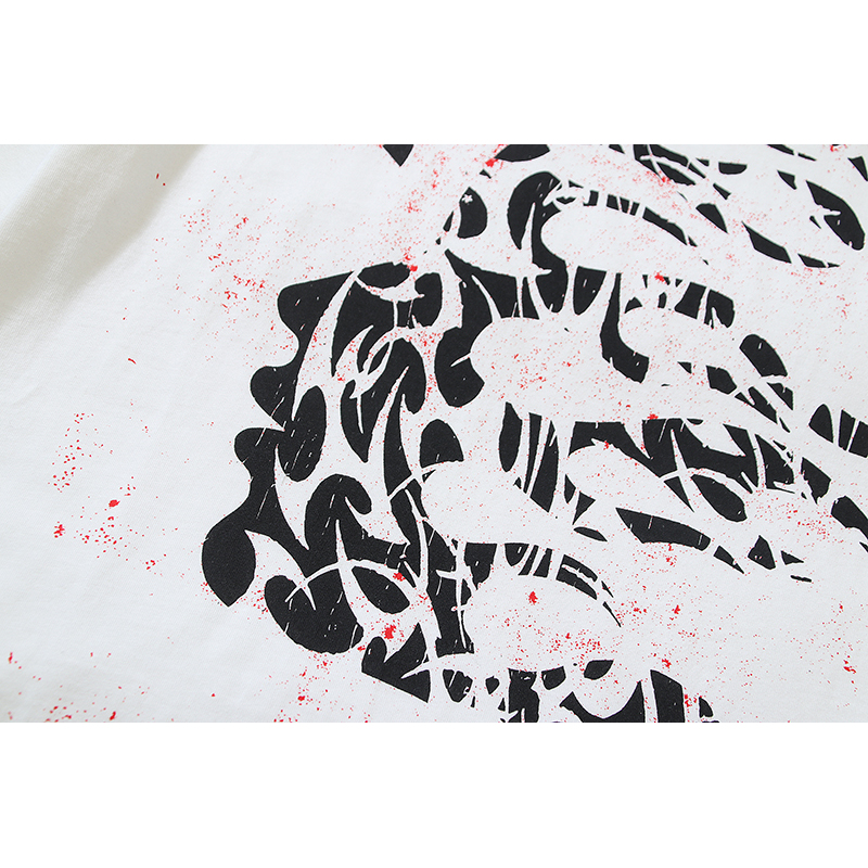 Hellstar Thorn Glitter T-Shirt #588 White Green/White Red