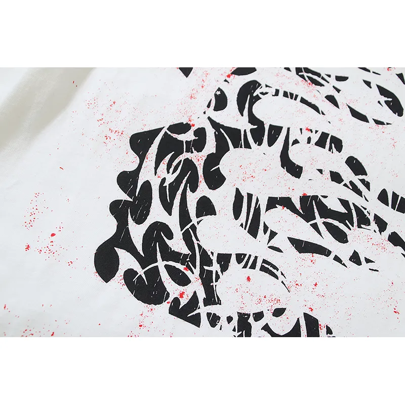 Hellstar Thorn Glitter T-Shirt #588 White Green/White Red