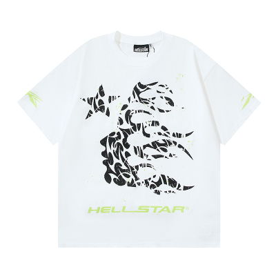 Hellstar Thorn Glitter T-Shirt #588 White Green/White Red 01