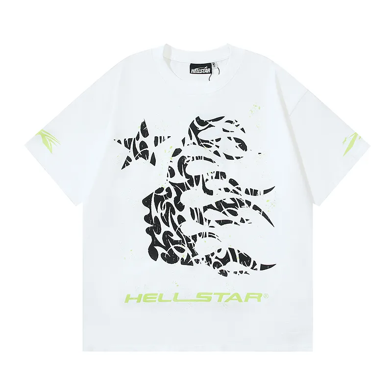 Hellstar Thorn Glitter T-Shirt #588 White Green/White Red