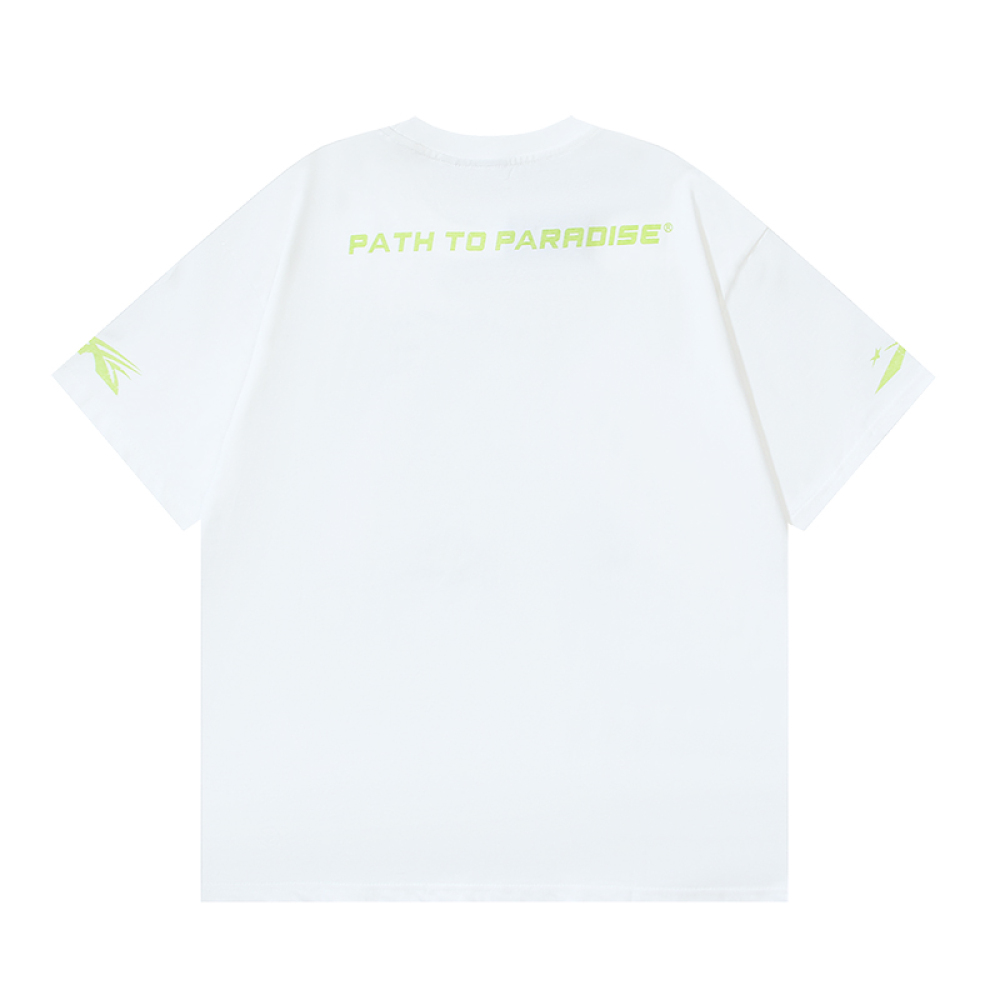 Hellstar Thorn Glitter T-Shirt #588 White Green/White Red