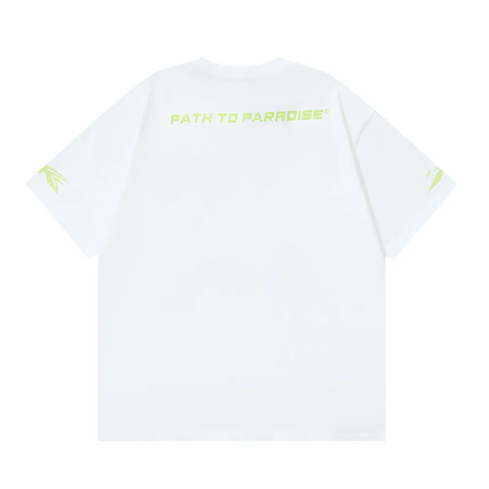 Hellstar Thorn Glitter T-Shirt #588 White Green/White Red