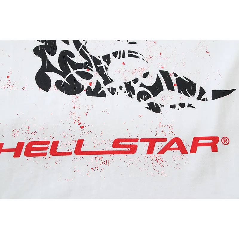 Hellstar Thorn Glitter T-Shirt #588 White Green/White Red