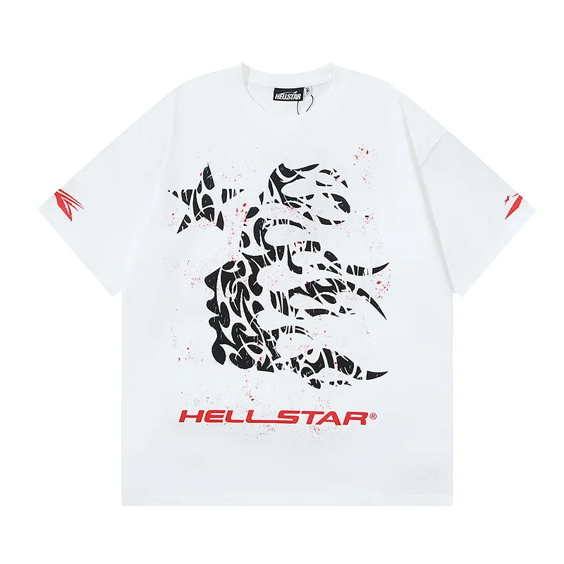 Hellstar Thorn Glitter T-Shirt #588 White Green/White Red