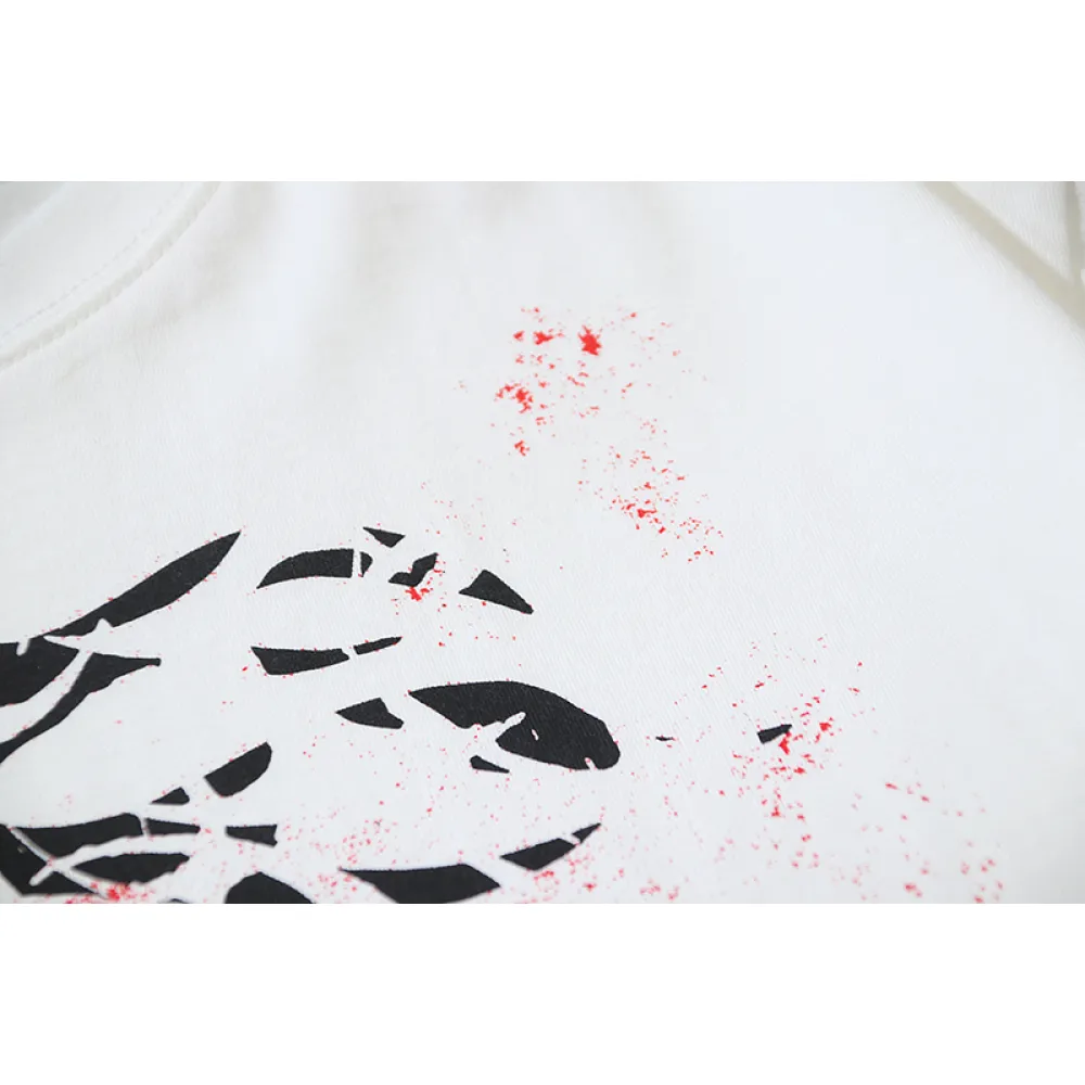 Hellstar Thorn Glitter T-Shirt #588 White Green/White Red