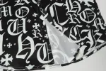 Chrome Hearts Cross Silk Shirt & Shorts Black Set Flaming Lips