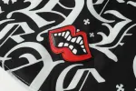 Chrome Hearts Cross Silk Shirt & Shorts Black Set Flaming Lips